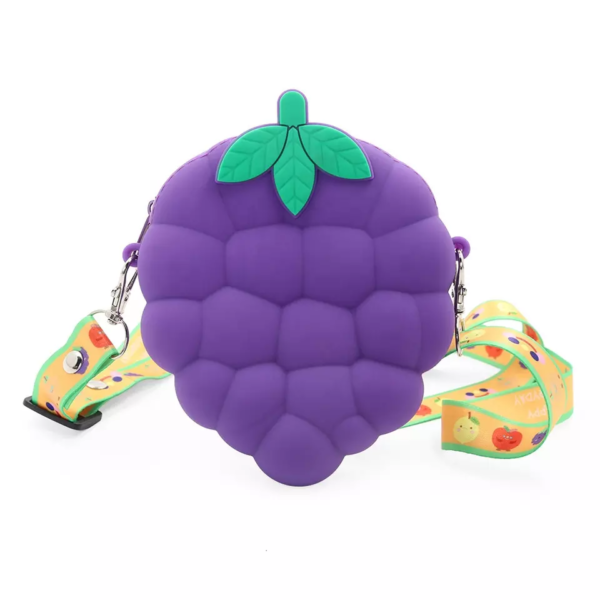 Mskwee New Arrive Cute Cartoon Fruit Zipper Wallet Girl Silicone Girl Children Purse Kids Shoulder Bag - Image 6