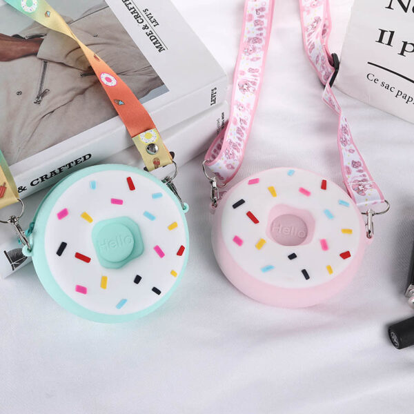 Novelty Cute Donut Purse Little Girl Purse and Handbag Toddler Crossbody Shoulder Bag Messneger Bag - Image 5