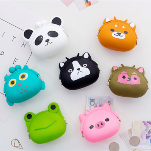 Cartoon Animal Silicone Coin Wallets Purse Headset Bag for School Prize Gifts Goodie Bag Filler