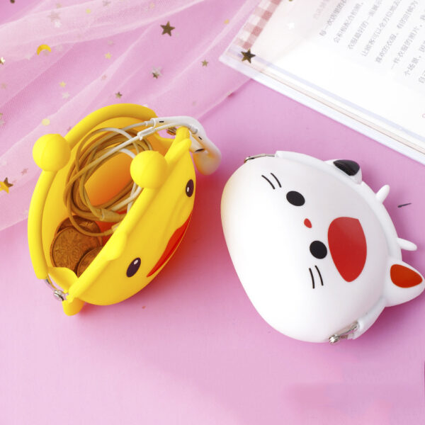 Cute Cartoon Coin Bag Animal Design Wallet Portable Waterproof Silicone Change Purse for Kids and Girls - Image 4