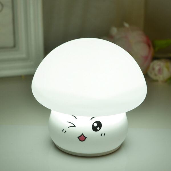 Mskwee Hot Selling LED Colorful Mushroom USB 3D Silicone Night Light for Bedroom Bedside Children Kids Gifts - Image 9