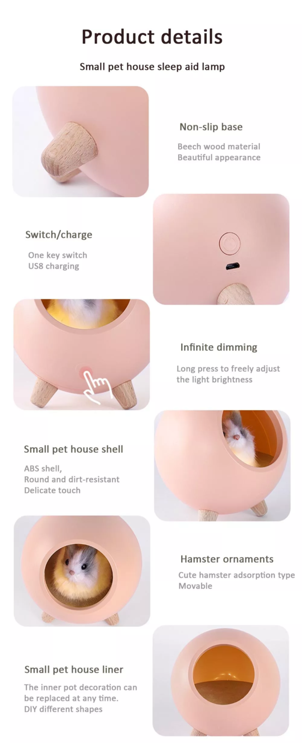Creative Cute Cat LED Sleep Night Light USB Charging Atmosphere Lamp with Speaker - Image 7