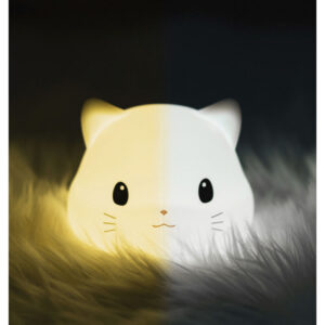 Cute Cat Night Light for Baby Sleeping Night Lamp USB Rechargeable Kids Kitten Bedside Lamp Bedroom Decor with Timing Function