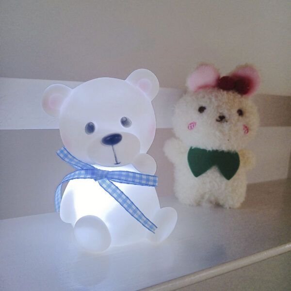 Children's Bedroom Decor Battery Powered Led Lamp Cute PVC Bear Animal Baby Night Light Christmas Birthday Gift - Image 6