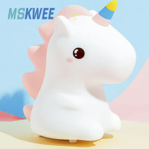 USB Rechargeable Unicorn Night Light for Kids LED Animal Lamp Tap on Colorful Unicorn Nightlight for Boys Girls Bedroom