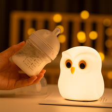 Silicone LED Night Lights for Bedrooms Cute Animal Night Light for Kids with Pat Touch Sensor Portable Warm Light Colorful Lamp