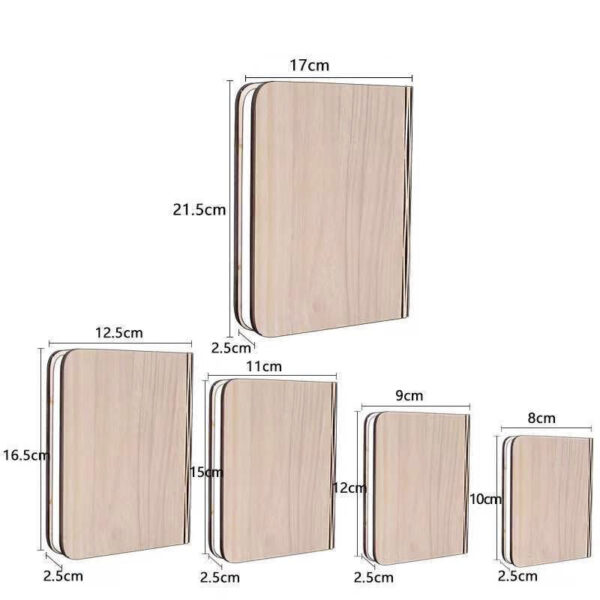 Custom Wood Led Folding Book Lamp USB Rechargeable Wooden Table Lamp Magnetic Design Creative Night Light for Kids Adults - Image 4