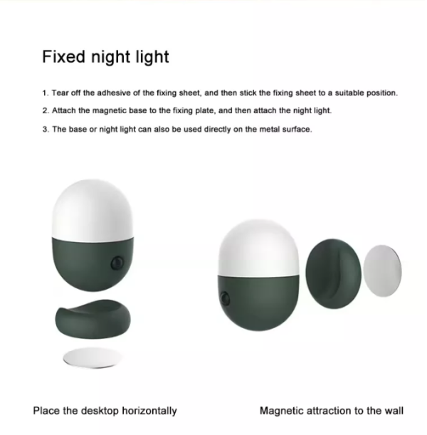 Capsule Motion Sensor Night Lights Rechargeable Led Nightlight Portable Magnetic Nursery Capsule Night Lamp for Hallway Wall - Image 7