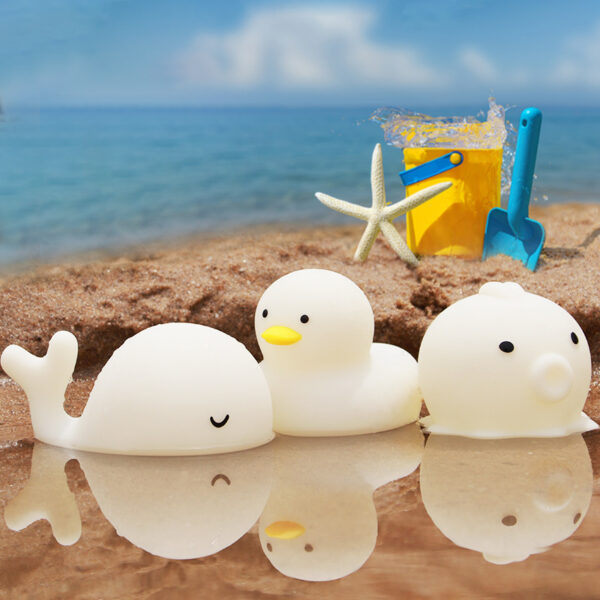 Baby Bath Toy Silicone Lamp Cute Colorful Duck Elephant Cow Seal Night Lamp Touch Sensor LED Night Light For Baby Kids Gift - Image 12