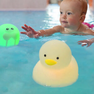 Baby Bath Toy Silicone Lamp Cute Colorful Duck Elephant Cow Seal Night Lamp Touch Sensor LED Night Light For Baby Kids Gift