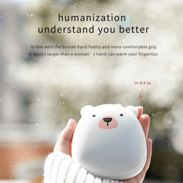 Cute Cartoon Penguin Deer Rabbit Electric Hand Warmers USB Rechargeable Double-Side Heating Pocket Power Bank Warmer Heater - Image 9