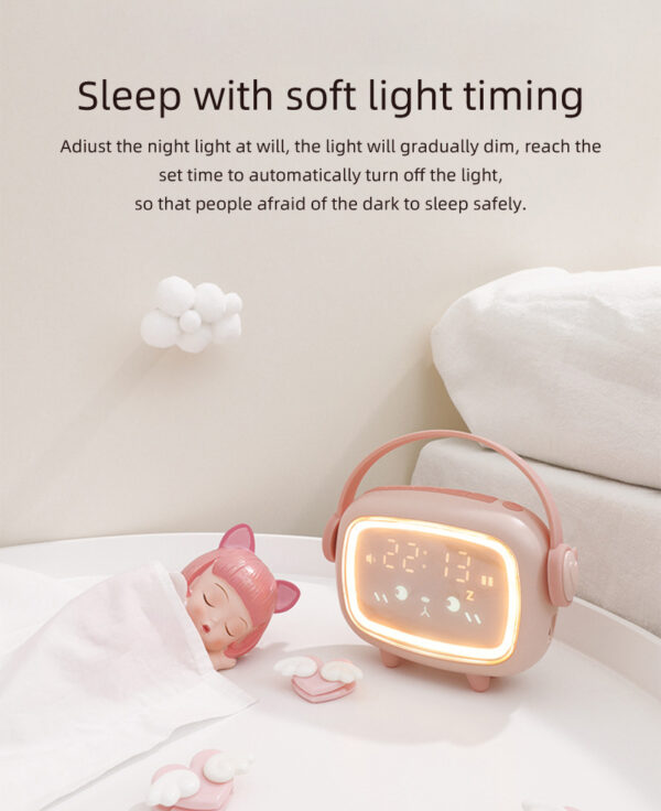 Mskwee Cute Night Light Alarm Clock Timing Countdown Alarm Clock LED Smart Kids Alarm Clock Night Light For Home Decor - Image 4