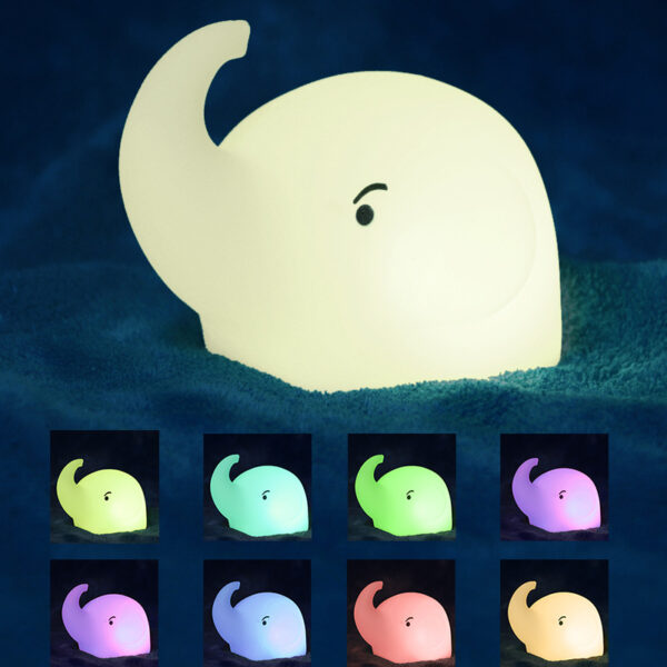 Baby Bath Toy Silicone Lamp Cute Colorful Duck Elephant Cow Seal Night Lamp Touch Sensor LED Night Light For Baby Kids Gift - Image 13