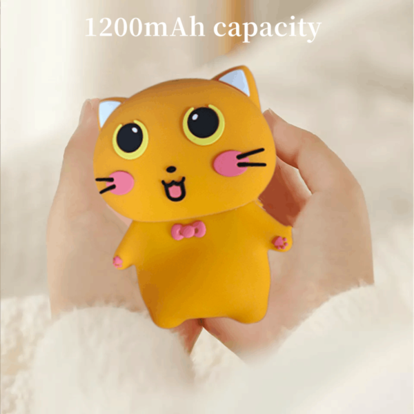 2023 New Design Mskwee Portable Cute Cat Hot Hand Warmers With Light Mini Reusable Electric Recharge USB Hand Warmer - Image 2